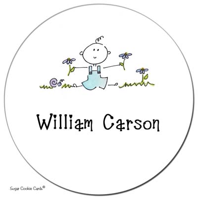 Sugar Cookie Gift Stickers - Baby Boy